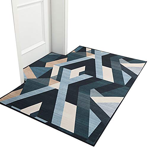 ZRUYI Outdoor Doormats Floor Mats For Entry Area Rugs Indoor Décor Entrance Door Mat Geometry Design Indoor Water Absorption Home, 2 Colors (Color : A, Size : 80x114cm)