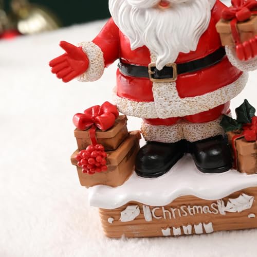 Figurine de Père Noël traditionnelle de collection en résine