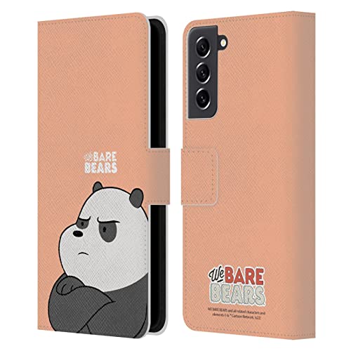 Étui en cuir à rabat aimanté Panda We Bare Bears pour Samsung S21 FE 5G