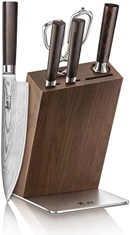 Cangshan HAKU Series 6-Piece Knife Block Set, Forged X-7 Damascus Steel, HUA Walnut Block, 501189 - Thumbnail 4