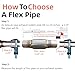 SUISFLXGRO Exhaust Flex Pipe Universal Type 100% Stainless Steel For Heavy Duty and Cars (45-57) (1 PC, 2.25X8X12)