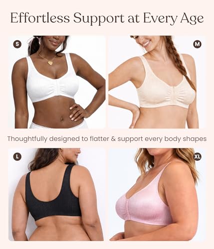 image for Carole Martin Full-Freedom Comfort Front Closure Bra for Women, Wirele