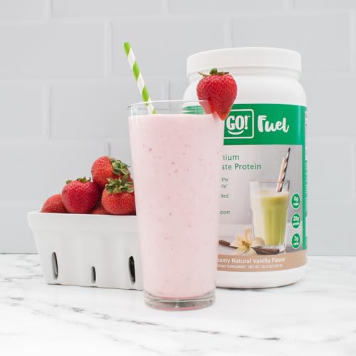 Image of Let'z Go Mixed Berry 30-Day Smoothie Kit | Clean Energy Drink Mix (30 Pack) + Whey Isolate Protein (30 Servings) with Shaker Cup | Natural Caffeine, Vitamins C+D, Electrolytes | Sugar-Free