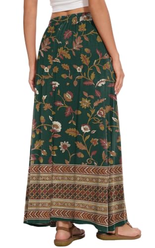 Image of Womens Maxi Skirt Long Flowy Summer A-Line High Waist Skirts