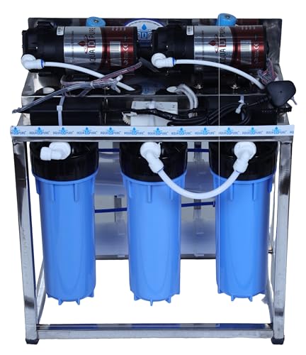 Image of AQUA D PURE 25 LPH Commercial RO + UV Water Purifier with Double Pump Purification and Fully Automatic Function, TDS Adjuster, Dust Protective Cover, Blue