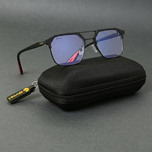 Image of GYNK Square Frame Sunglasses for Men | Premium Metal Frame Sunglasses | Fashion Eyewear for Driving, Travel, Riding, Outdoor Activities, Beach & Daily Wear
