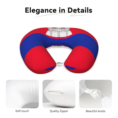 Almohada cuello ajustable de poliéster negra miniatura 4