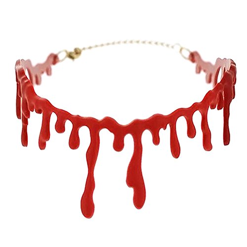 Westeng Halloween Choker Collier Ras de Cou en Résine Effet Cicatrice Sanglant Collier Tour de Cou Cosplay pour Femme