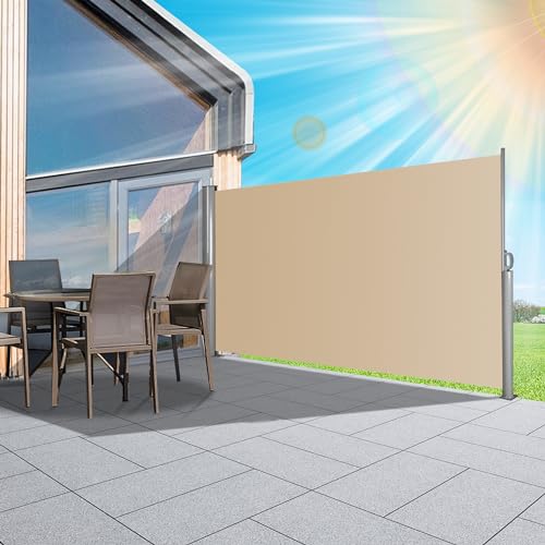 Kbrellaoutlets GM-CLP 118 Inchx71 Inch Retractable Side Awning, Aluminum Outdoor Privacy Screen W/ 280G/M² Polyester thumb #4