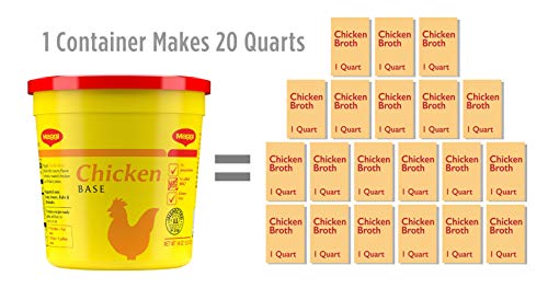 Maggi Chicken Base, Stock and Bouillon, Gluten Free, No MSG, Bulk 1 lb Tub (Pack of 6) - Thumbnail 2