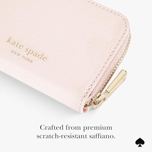 Image of kate spade new york Devin Zip Magnetic Wallet /Card Holder - Compatible with MagSafe Phones and Cases - Chalk Pink