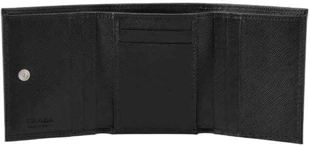 PRADA プラダ　財布　三つ折り財布　ブラック PRADA プラダ 財布 三つ折り ブラック 黒 ミニ財布 コンパクト