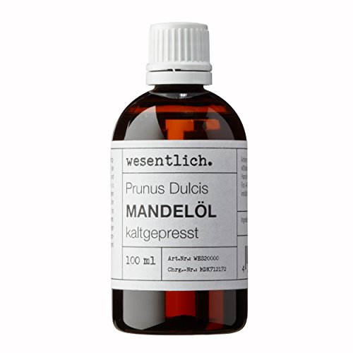 Preisvergleich Produktbild Mandelöl kaltgepresst 100ml - 100% reines Mandelöl (Prunus Dulcis) von wesentlich. - feines Öl zur Pflege von Haut und Haar - perfektes Massageöl