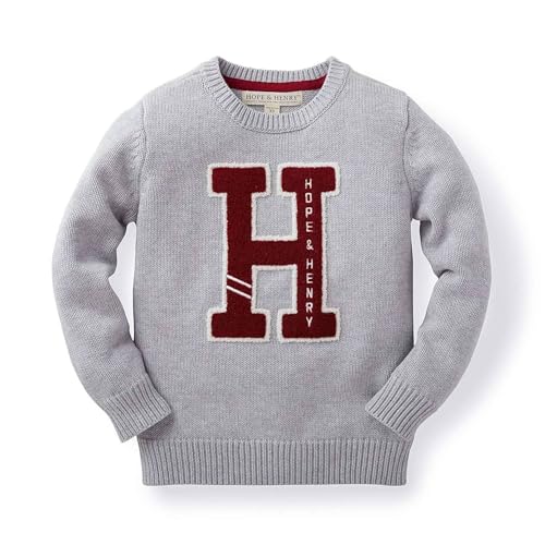 Image of Hope & Henry Boys' Long Sleeve Crew Neck Pullover Sweater