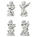 NIMON Ensemble De 4 Statue De Jardin d'ange Gardien De Poupée Cupidon, Statues d'ange De Jardin, Statue d'ange en Résine Statue De Jardin d'ange Gardien, Décor De Jardin en Résine pour Excitement