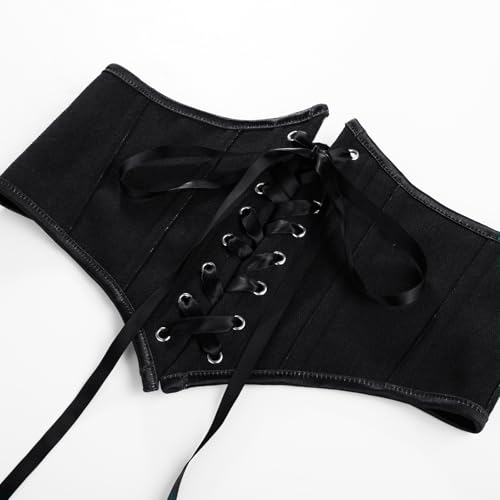 Image of Scarlet Darkness Corset Belt for Women Floral Lace Up Boned Underbust Corset Waist Belts