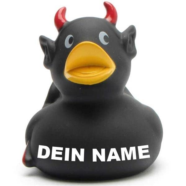 Bath Duck - Personalised (Devil Black) — image 1