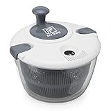 FAUPPE Essoreuse à Salade 5L – sans BPA – Bol Transparent avec Panier Amovible – Base Antidérapante – Lave-Vaisselle – Accessoire de Cuisine pour Salades, Légumes et Fruits