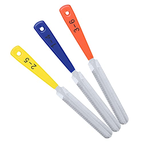 Arquivos Guitar Nut, Miaoqian Conjunto de 3 arquivos de porca de guitarra de ponta dupla Saddle Fret