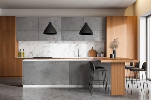 Mur de béton gris sticker adhesif Wallfluent pour masquer les défauts