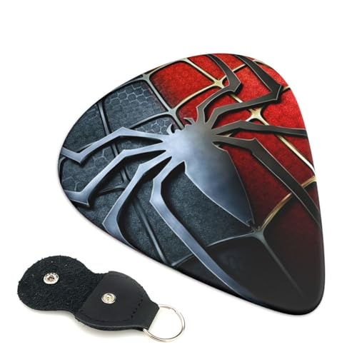 アベンジャーズ-スパイダーマン プラスチックピック かわいい漫画エレキギターピック 弦楽器 アニメ ファッション 音楽愛好家 初心者 トライアングル ピック 6枚セット 0.46mm 0.71mm 0.96mm