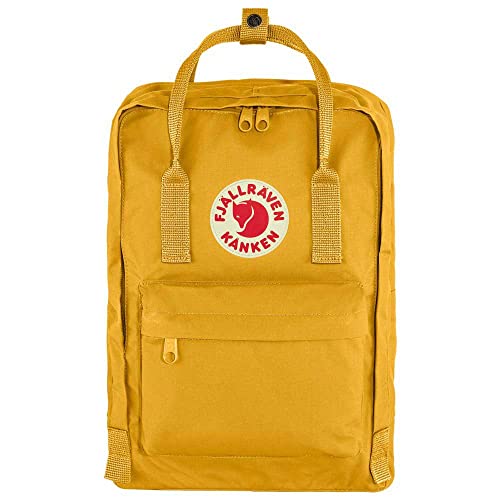 Image of Fjallraven Kanken Laptop 15 Backpack - Padded Laptop Sleeve, Durable Vinylon Fabric - School, Travel, Ochre