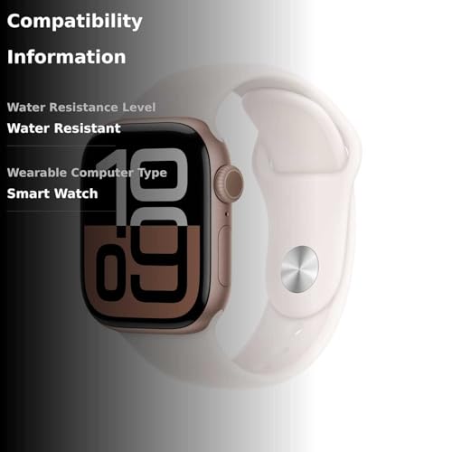 Apple Watch Series 10 [GPS + Cellular 46mm case] Smartwatch with Rose Gold Aluminum Case with Light Blush Sport Band - M/L. Fitness Tracker, ECG App, Always-On Retina Display, Water Resistant image 3