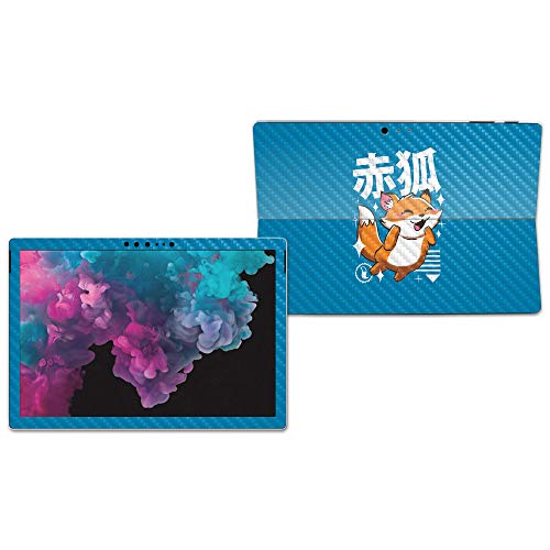 Image of MIGHTY SKINS MightySkins Carbon Fiber Skin for Microsoft Surface Pro 6 - Fox Kawaii | Protective, Durable Textured Carbon Fiber Finish | Easy to Apply, Remove, and Change Styles | Made in The USA