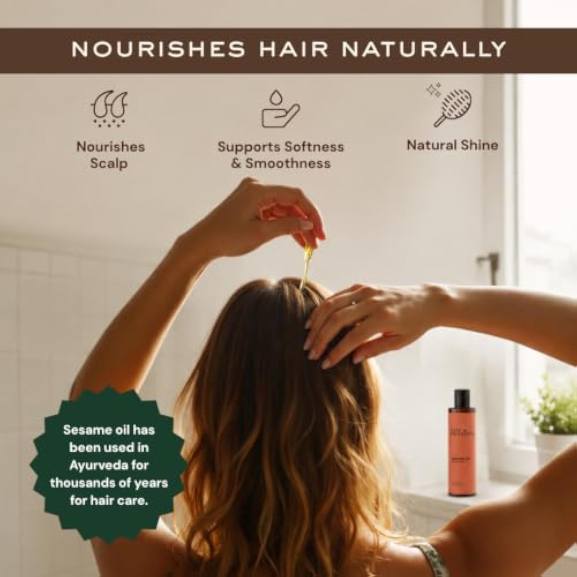 Cold-Pressed Unrefined Sesame Oil for Skin & Hair