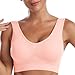 MaMiDay Supportive Sports Bras for Women 5 Pack Sports Bras for Women Seamless Wireless Workout Everyday Sleep Bra Comfortable & Breathable Removeable Pads Pink