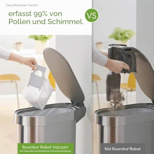 iRobot® Roomba® i565240 WLAN-fähiger Saugroboter mit intelligenter Raumplanung - Reinigung nach Raum mit automatischer Absaugstation - Zwei Gummibürsten für alle Böden - Ideal bei Haustieren