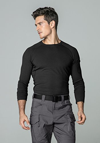 Image of CQR Men's Tactical Combat Shirt, 1 /4 Zip Long Sleeve Breathable Military BDU Training Top for Shooting, Hunting, Range Use