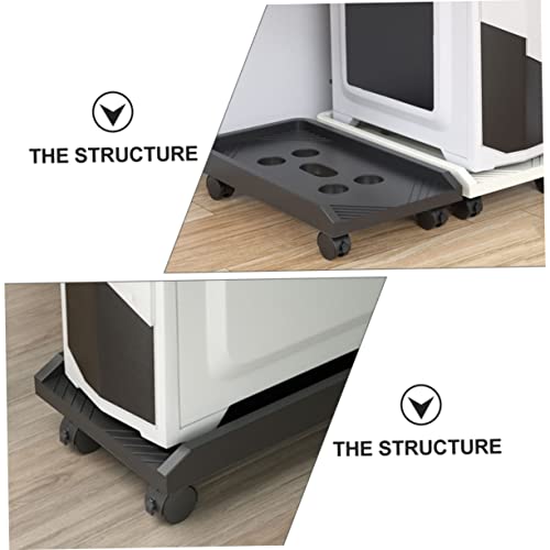 Soporte móvil para CPU KICHOUSE con ruedas bloqueables, ajustable para torre de computadora universal, diseño para ahorro de espacio en oficina o casa miniatura 7