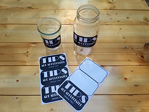 TOTOMO Tips are Appreciated Vinyl Sticker 5 inch X 2.5 inch (Pack of 6) - Image 4