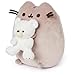 GUND Pusheen with Kai Bear Plush, Stuffed Animal Cat with Teddy Bear for Ages 8 and Up, 9.5”, Gray