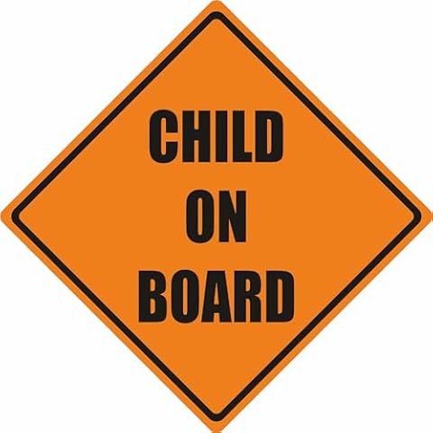 Orange Child Safety Car Sticker Sign Cover