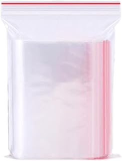 100Pcs 6x8cm Small Clear Plastic Zip Bags: Mini Jewelry Bags, Resealable Zip Bag Little Craft Baggies for Small Business Candy Packaging