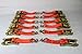 2â€ Ratchet with Orange Diamond Weave Webbing and Double Wire J Hook (12 Pack)