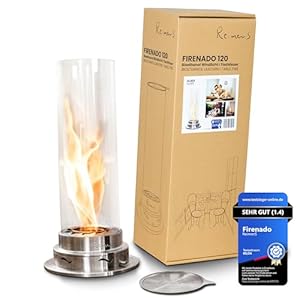 ReimerS Firenado 120 Tischkamin Edelstahl