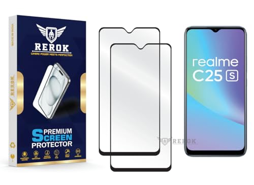 Image of Gorilla Tempered Glass Screen Protector Compatible with Realme C25s [Pack of 2] | Edge-to-Edge, Bubble-Free, Case Friendly, Easy Installation Kit