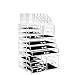 Casafield Acrylic Cosmetic Makeup Organizer & Jewelry Storage Display Case - Large 16 Slot, 2 Box & 9 Drawer Set - Clear