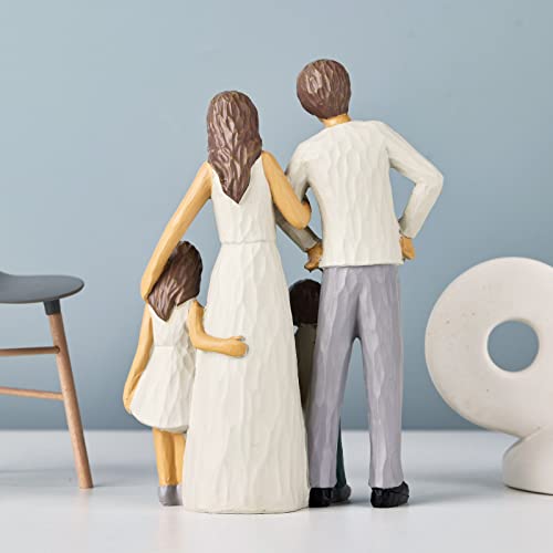 Family Of Four Sculpture,Small Family Figurines,A Family Of 4 Figurines,Family Christmas Items,Family Parents And Kids Statues, Resinchristmas Gifts For Family Home, Gifts For Dad Mom Or Children #TOP4