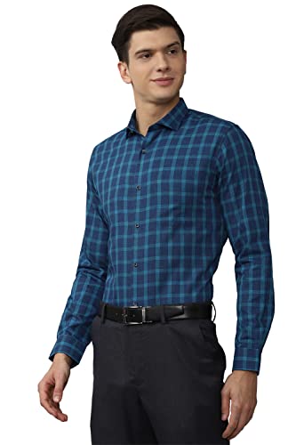 Image of Peter England Men's Checkered Slim Fit Shirt