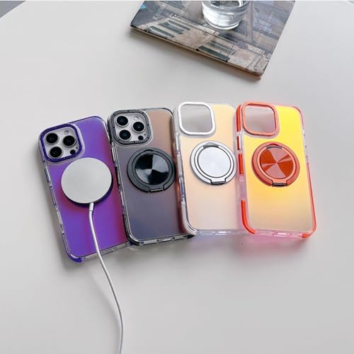 Coque iPhone 16 Pro Max blanche givrée avec support et charge sans fil - 6