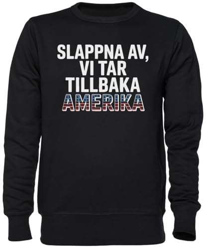 Sweat-shirt Slappna AV noir unisexe en jersey souple et résistant
