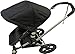 Black Sun Shade Canopy with Wires and Under Seat Storage Basket Plus Free Handle Bar Covers for Bugaboo Cameleon 1, 2, 3, & Frog Baby Child Strollers