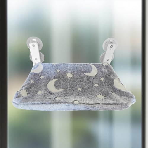 Lit de fenêtre pour chat pliable doté de ventouses lumineuses - 4