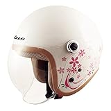 TNK工業 スピードピット ジェット型ヘルメット GS-6 サクラホワイト サイズ:LADY'S FREE(57-58cm未満) 51199.0