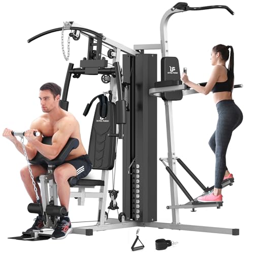 ULTRA FUEGO Multifunctional Home Gym Equipment Workout Station with Pulley ...