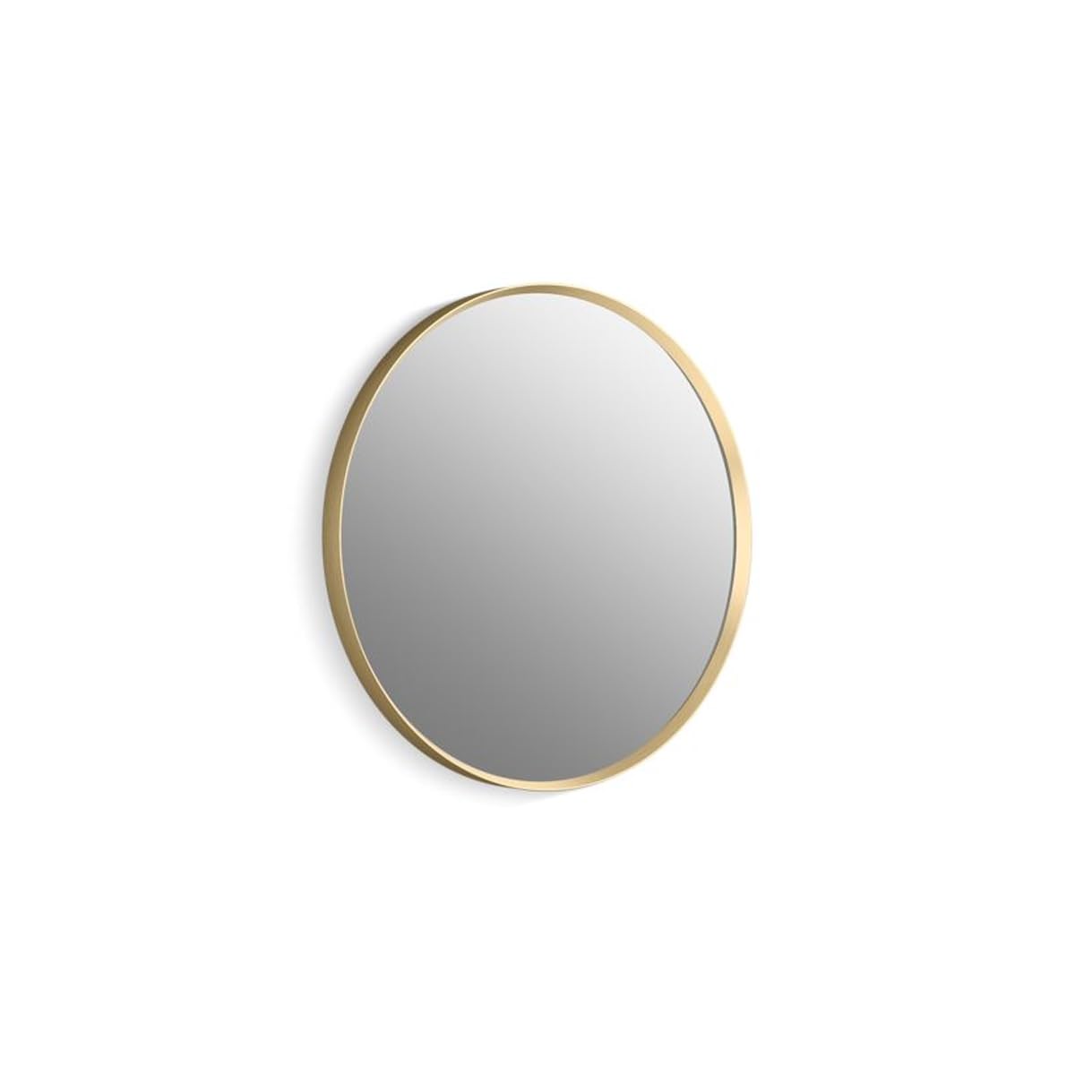 Kohler Essential Round Mirror for Wall | HD Reflection with 100% Silver Coating | Decorative Mirror for Bedroom/Living Room/Bathroom | Brushed Gold Aluminium Frame, 559 mm-image-43